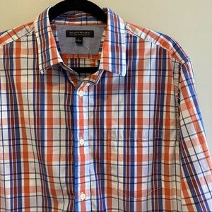NWOT Banana Republic Plaid Button Front Shirt L